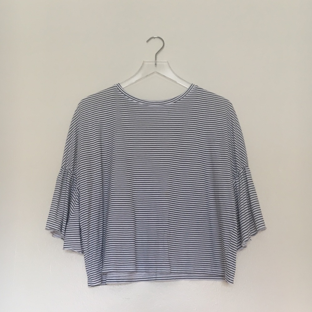 Zara Trafaluc - Striped Ruffle Tee